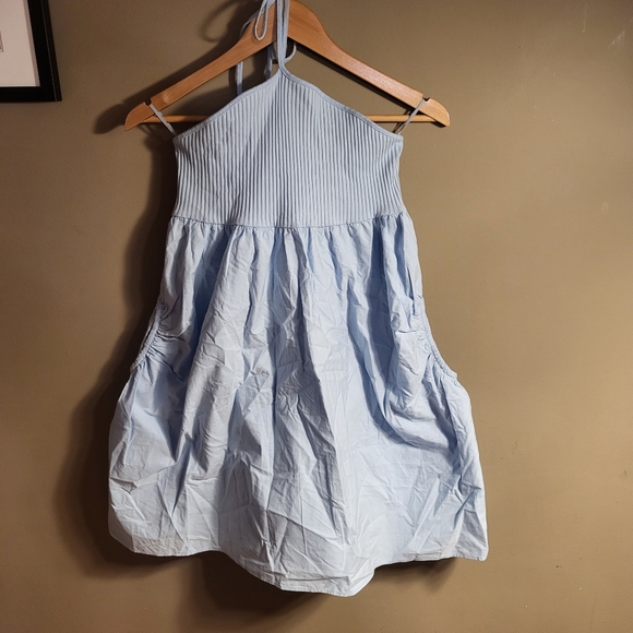 Zara blue cotton halter dress, size S - Picture 12 of 12